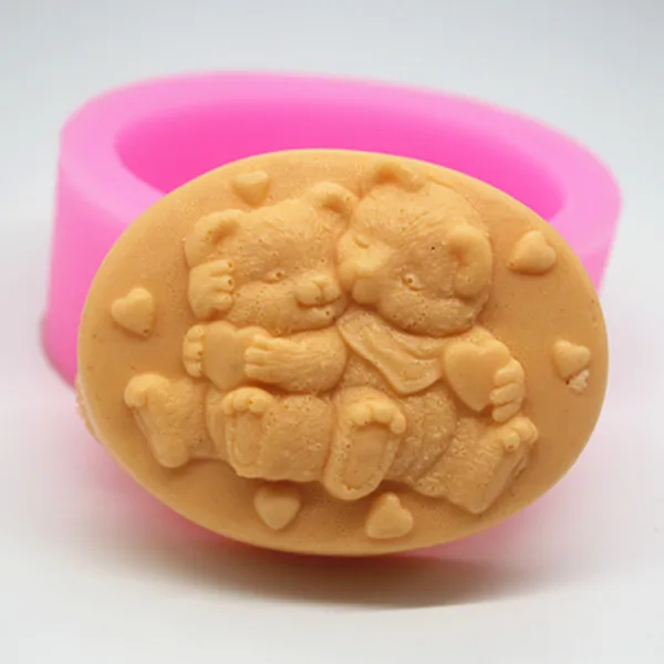 

C510 bear shape cake mould polymer clay handmade soap mold