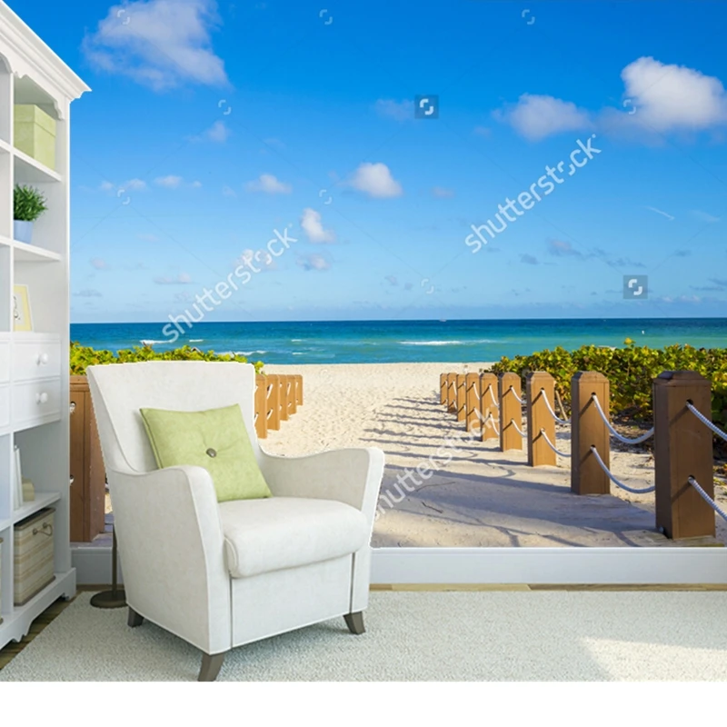 Природные пейзажи обои дорожки известный South Beach 3D фото для гостиная спальня
