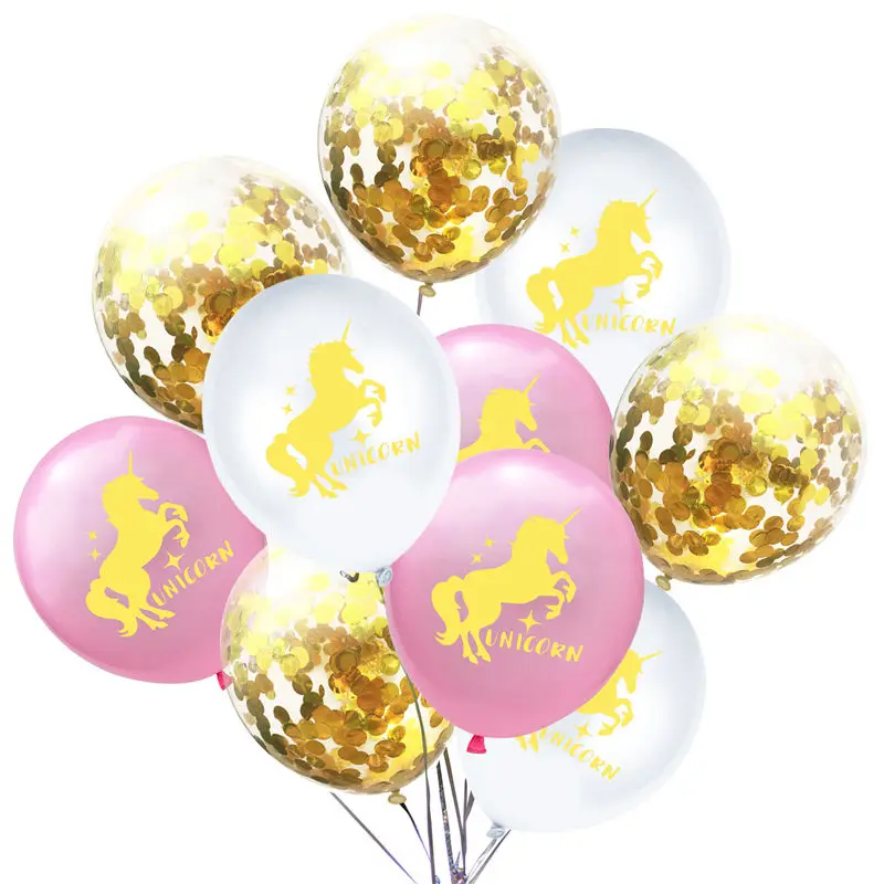 10 PCs Lovely 12 inch Latex Balloon Kids Gift Confetti Horse Printed Ballon Set For Home Bar Nursery Wedding Party Decorations | Дом и сад
