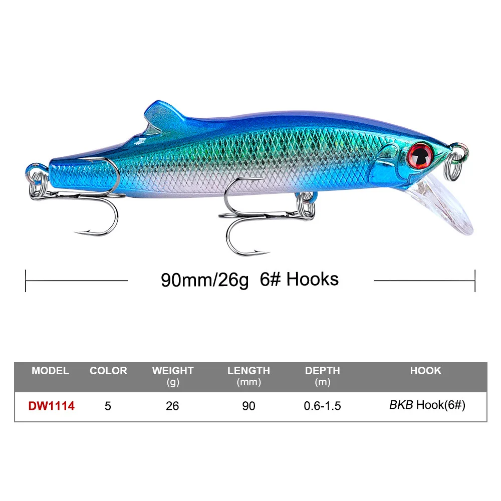 1PCS Fishing Lures Set Mixed Minnow Crank Bait Hard Carp Lure Kit Pesca Jig Hook | Спорт и развлечения