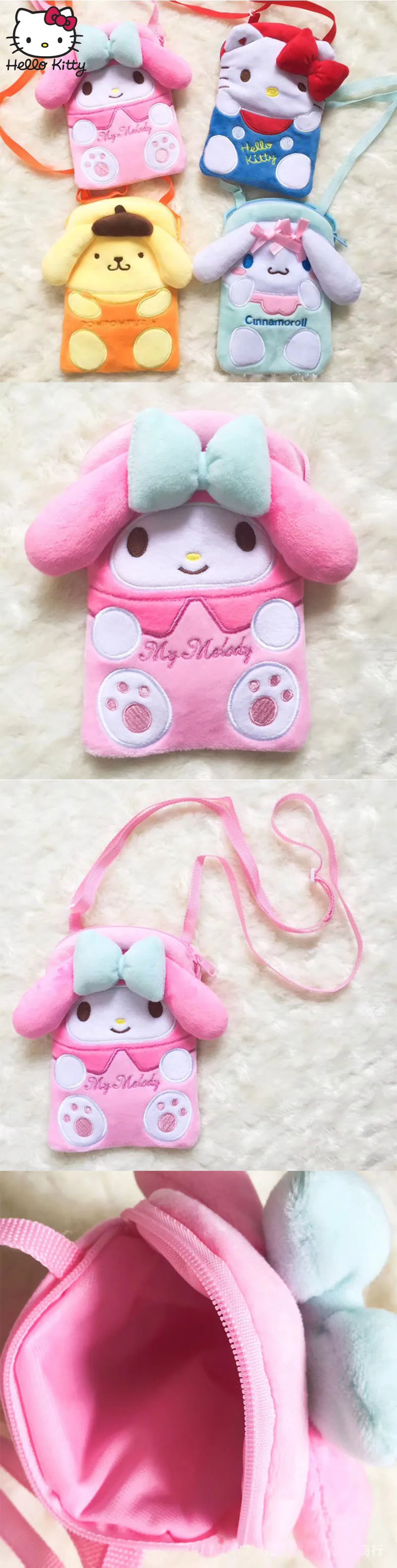 Hello kitty, высокое качество, мобильный чехол, Наклонная Сумка через плечо, сумка для монет, мини-сумка для девочек, детская сумка, милая сумка, плюшевая игрушка, подарок