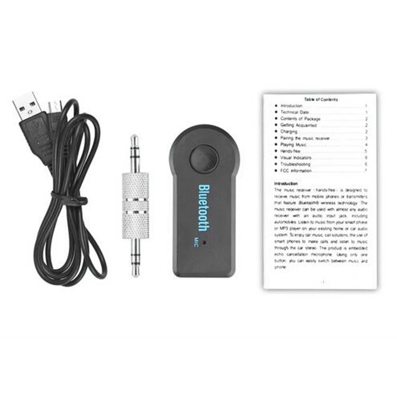 

Mini Bluetooth Audio Receiver Bluetooth Transmitter 3.5mm Jack Handsfree Bluetooth Car Kit Music Adapter Bluetooth Car AUX