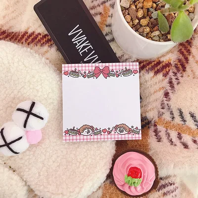 Милый кавайный Ins Girl Sticky Note memo pad наклейка для офисного планировщика бумага корейские канцелярские принадлежности Школьные блокноты принадлежности - Цвет: Светло-серый