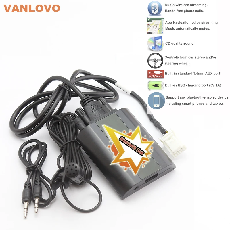 

Автомобильный комплект Bluetooth Link с интерфейсом Aux-in для TOYOTA Corolla Camry, Avensis, Hiace, Highlander, MR2, Prius, RAV4, Sienna, yair, Venza
