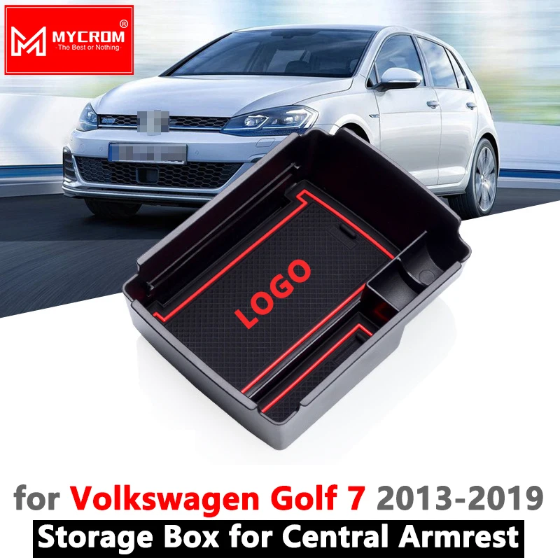 Для VW Golf 7 MK7 подлокотник коробка для хранения укладки органайзер Volkswagen Golf7 2013 2014