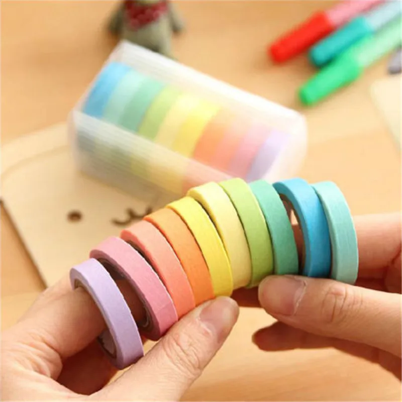 Standok DIY 10 x Washi Tape Set Masking Tape Scrapbook Decorative Paper Adhesive Sticker
