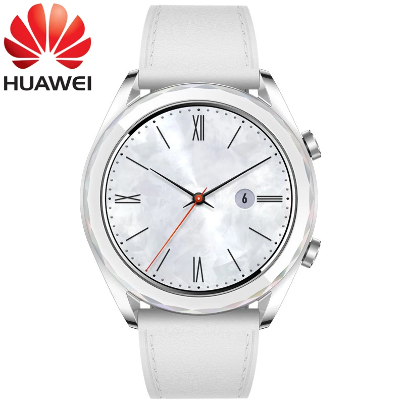 Смарт часы Huawei GT элегантная версия новинка 2019 спортивные белого цвета Bluetooth GPS