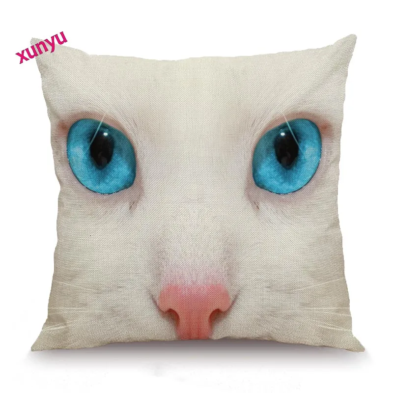XUNYU White чехол для подушки с кошкой Cute наволочка животным детская комната