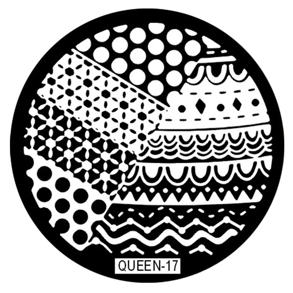 Модные кружевные волнистые пластины для стемпинга художественный штамп с