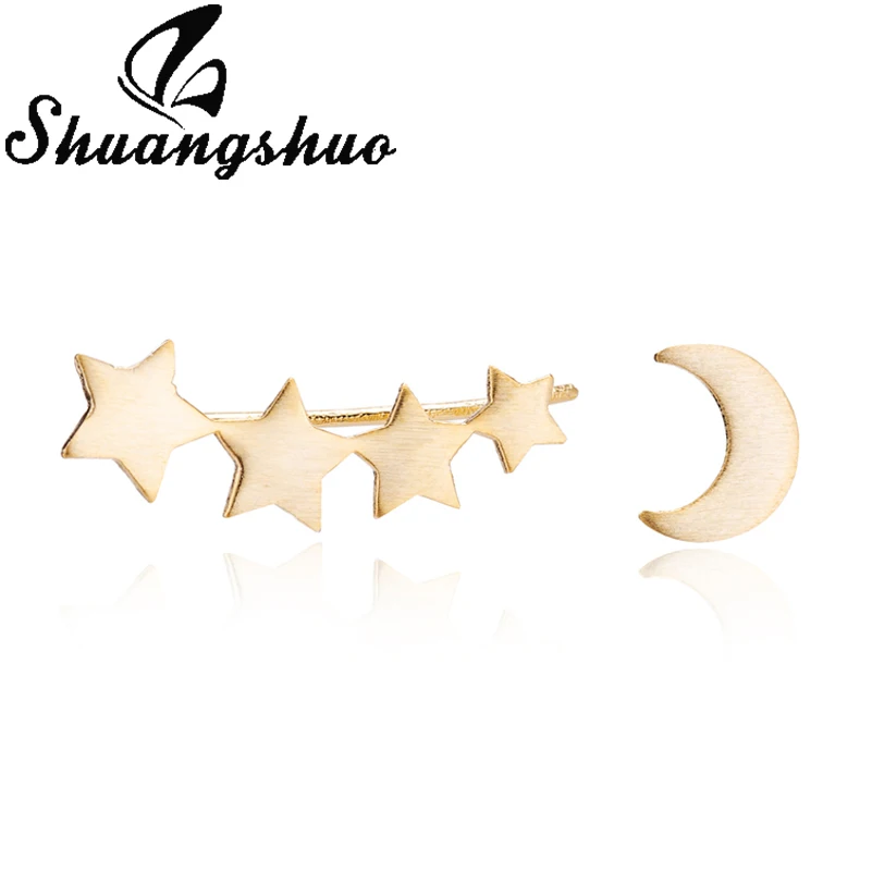 ed468g Yiustar, модные, морская волна, серьги для женщин, скрученные, каффы для ушей, волна, раковины, серьги в стиле пирсинга, Pendientes, Boho, ювелирные изделия - Окраска металла: ed468g
