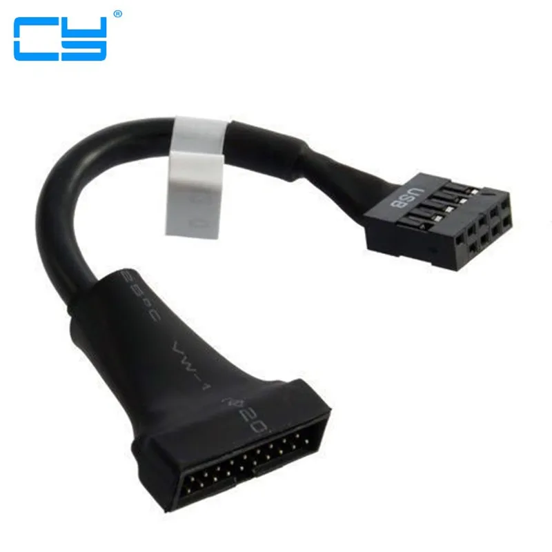 9 контактный корпус USB 2 0 штекер материнская плата 3 19pin разъем гнездовой кабель 10