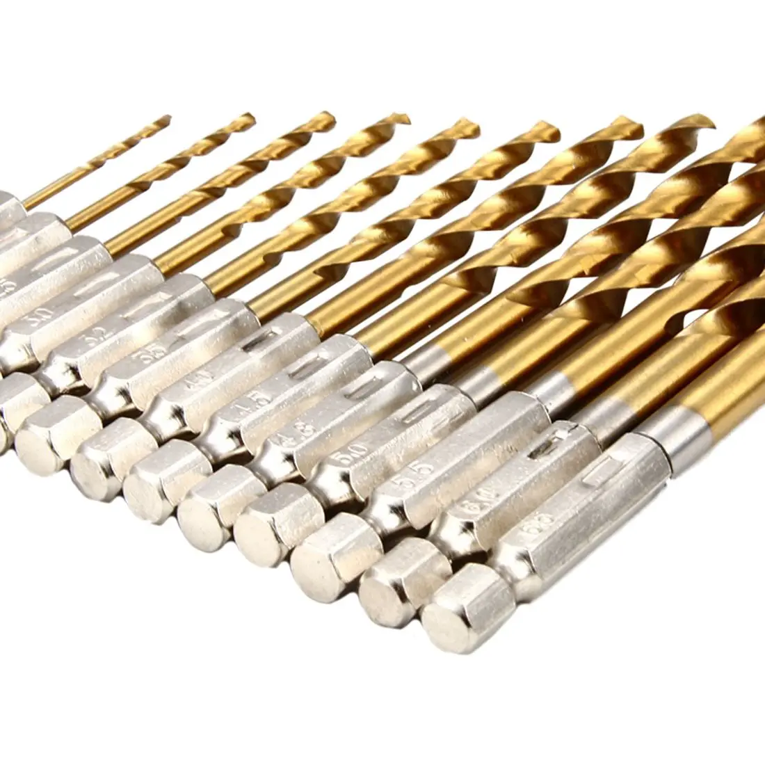Set 13 pieces Drilled Cobalt Titanium HSS Handle Hexagonal Quick Change | Инструменты