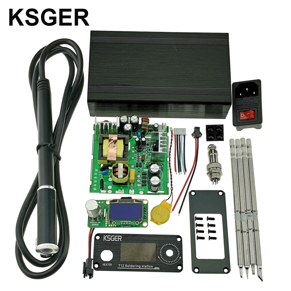 SET 4 KSGER V2.1S Распайка Электрический насос всасывания T12 STM32 OLED цифровой Температура паяльная станция контроллер сварочные инструменты - Цвет: SET 4