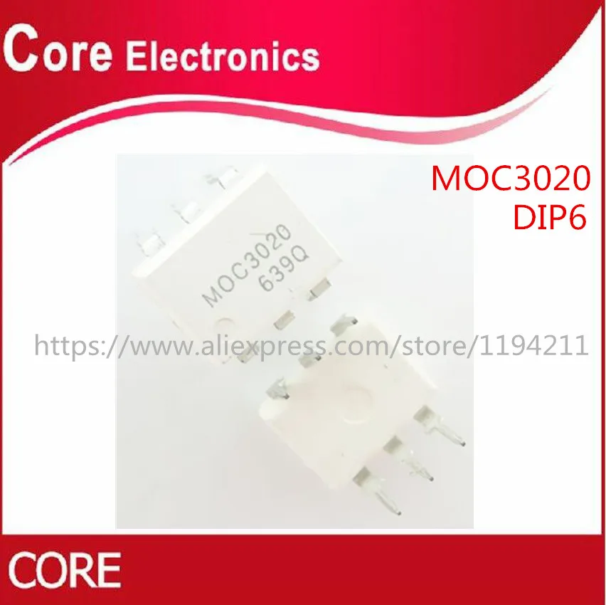 100 шт./лот MOC3020 OPTOISOLATOR 4.17KV TRIAC DIP 6 новых|Интегральные схемы| |