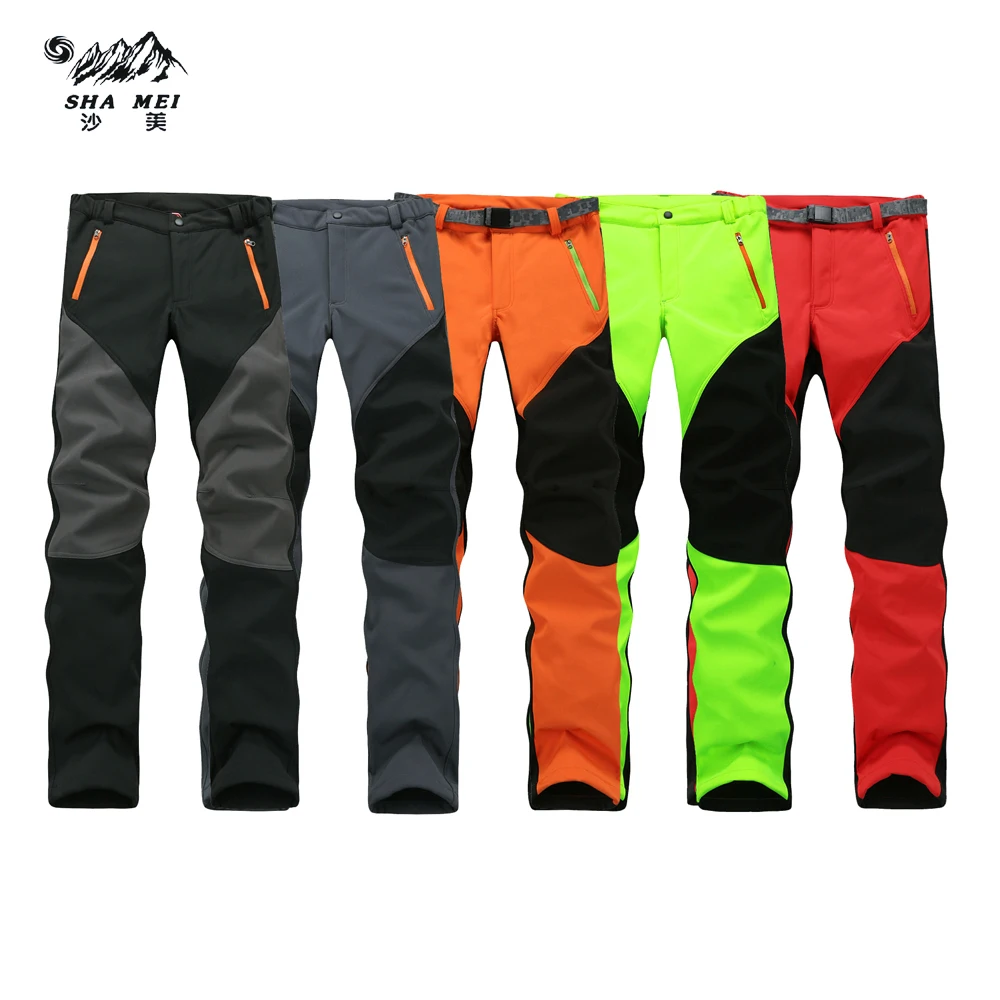 Кемпинг Пеший Туризм Зимние Открытый Спорт Soft Shell Брюки для девочек Теплые