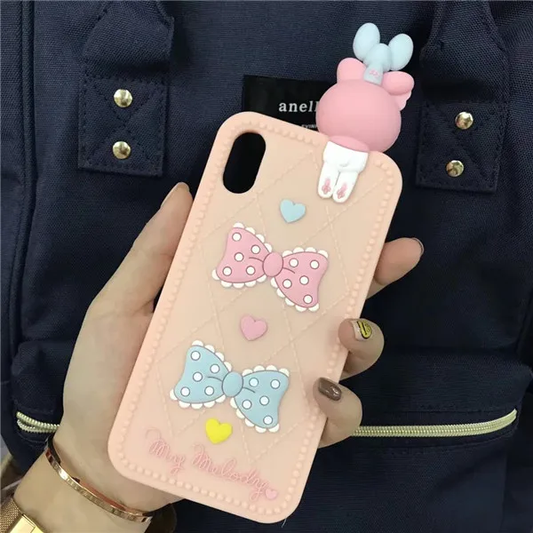 Бежевый Милый Модный японский 3D Cinnamoroll My Melody чехол для телефона для iPhone 11 Pro Max X XS MAX XR 6 6s 7 8 Plus для силикагеля задняя крышка - Цвет: Бежевый