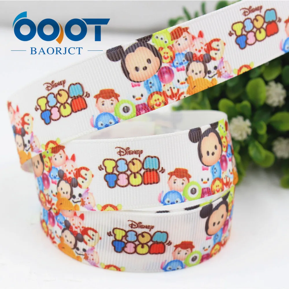 OOOT BAORJCT 175227 22 мм 10 ярдов Мультяшные ленты термопечать grosgrain Свадебные аксессуары