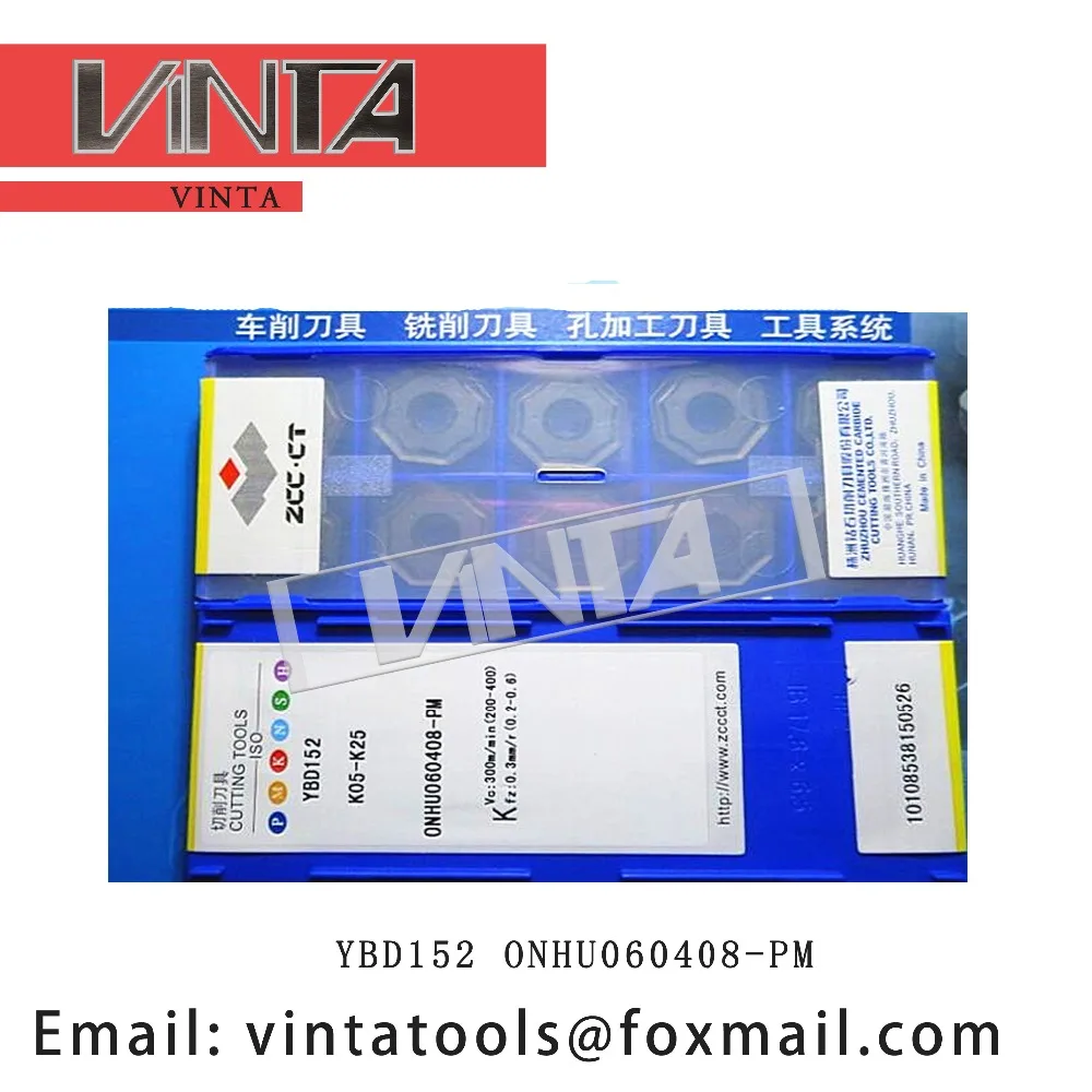 

Высококачественные 10 шт./лот YBD152 YBM253 YBC302 ONHU060408-PM cnc вставки для фрезерного станка