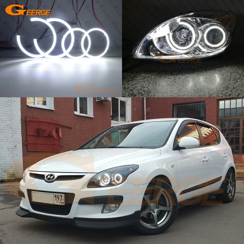 Для hyundai i30 2007 2008 2009 2010 2011 хэтчбек универсал фар отличное Ультра яркое освещение smd комплект светодиодов «глаза ангела»