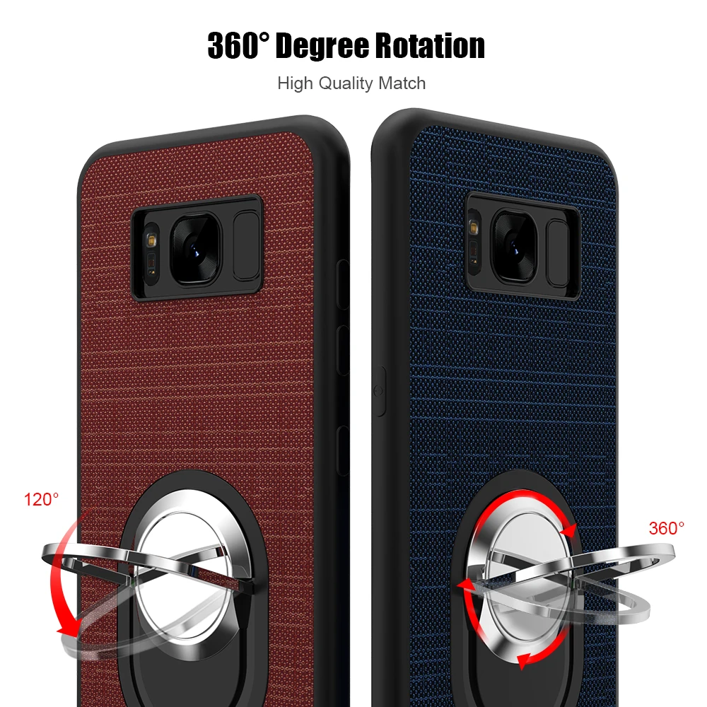 Чехол KISSCASE для Samsung S7 Edge S8 Plus тканевый чехол с узором Galaxy автомобильная магнитная