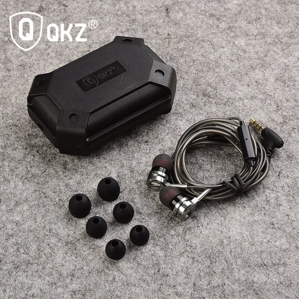 QKZ DM9 Проводные Наушники Hi-Fi наушники в ухо fone de ouvido бас металла DJ MP3 гарнитура