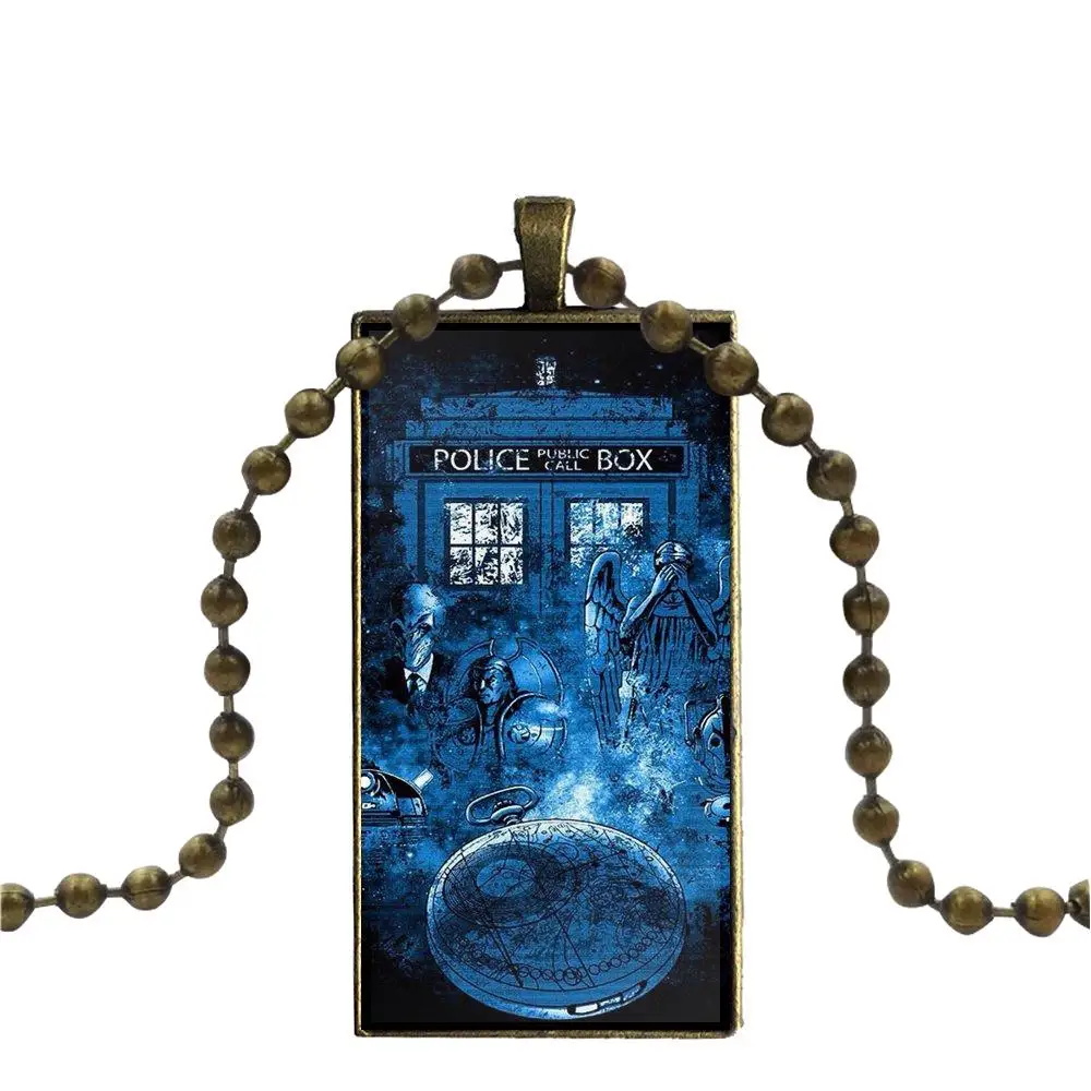 Подарки для девочек серия Doctor Who ТАРДИС полицейская коробка далек Стекло Колье с