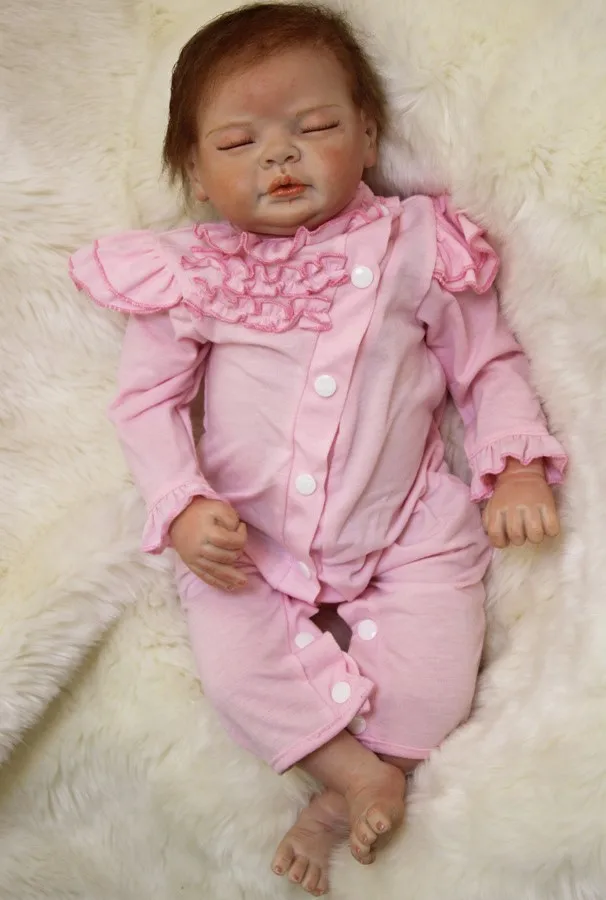 22inch 22'' Soft Lifelike Newborn Babies Silicone Vinyl Reborn Baby Girl Dolls Handmade Xmas Gift | Игрушки и хобби