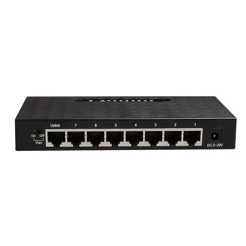 Коммутатор настольный с 8 портами Gigabit RJ45 1000 Мбит/с|Сетевые коммутаторы| |