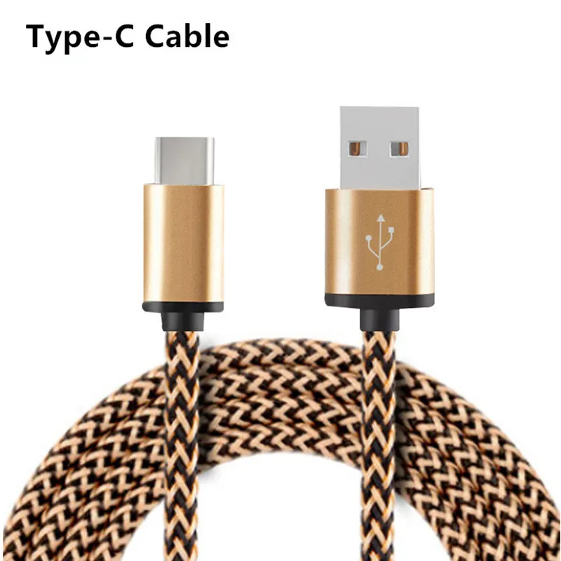 Нейлоновая оплетка USB 3 1 Type C для синхронизации данных и зарядного устройства