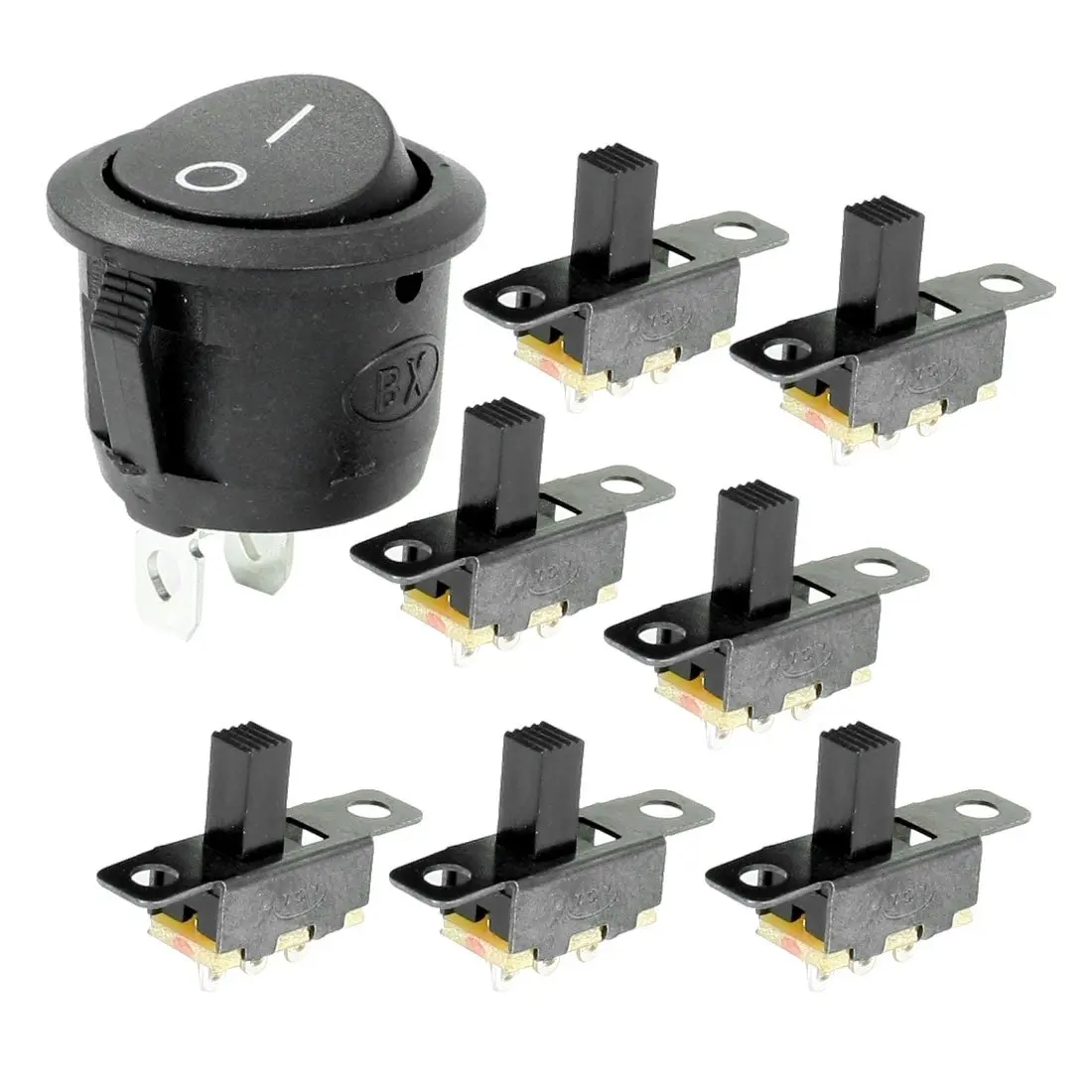 7 Pcs 3 Pin 2 Position SPST Panel Slide Switch 0.5A 30V DC W Rocker Dropshipping | Обустройство дома