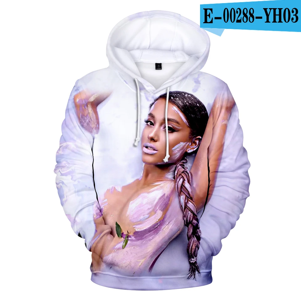 3D Ariana Grande Thank U следующий альбом Highstreet Cool Женская и мужская одежда горячая Распродажа повседневные крутые худи Harajuku толстовки - Цвет: Серый