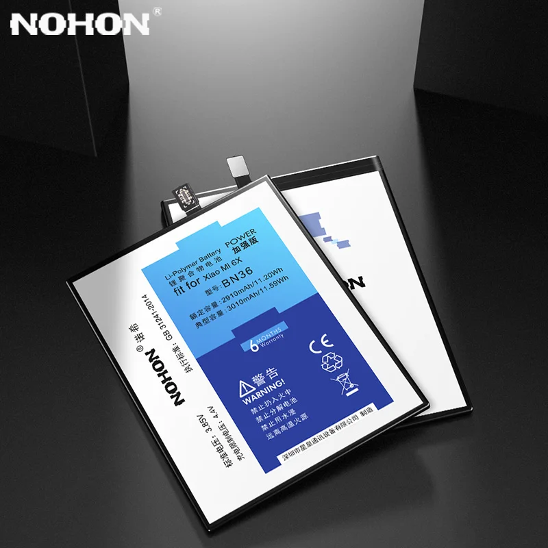 NOHON BN36 BN31 BM22 BM39 BM35 батарея для Xiaomi Mi 6X 5X 5 6 4C Mi6X Mi5X Mi5 Mi6 Mi4C Замена Bateria в розничной