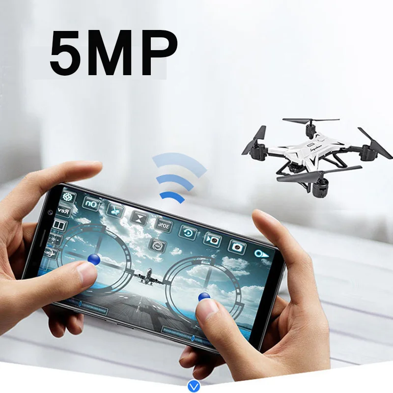 Белый YEINDBOO Rc Квадрокоптер с камерой HD 1080 P Wifi FPV складной селфи Дрон высота Удержание Карманный Дрон 20 минут Срок службы батареи - Цвет: Белый