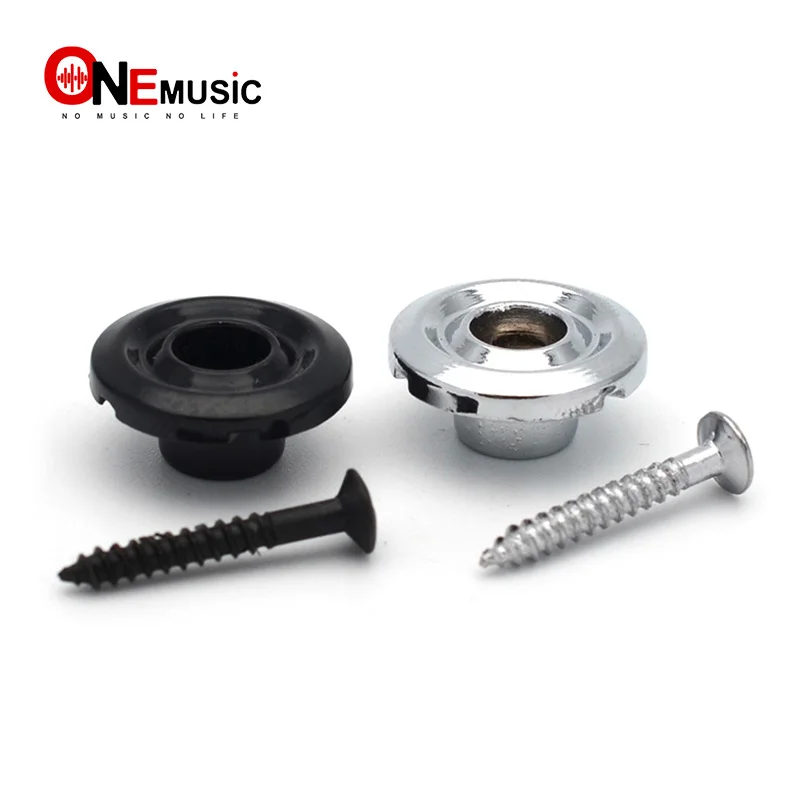 

4set Round Electric Bass Guitar String Retainers Tree Black Chrome for choose