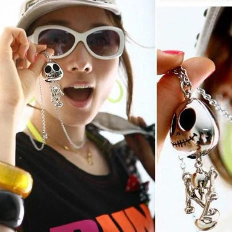 Punk Gothic Vintage Retro Skull Skeleton Charm Pendants Necklaces Fashion Women Jewelry For N020 | Украшения и аксессуары