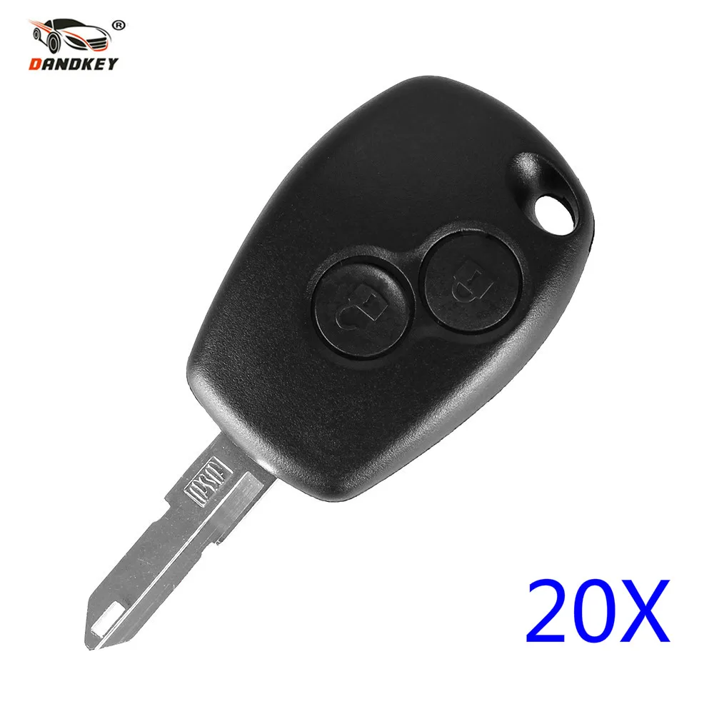 DANDKEY 20x дистанционный Автомобильный ключ оболочки 2 кнопки для Renault Megan Modus Clio Kangoo