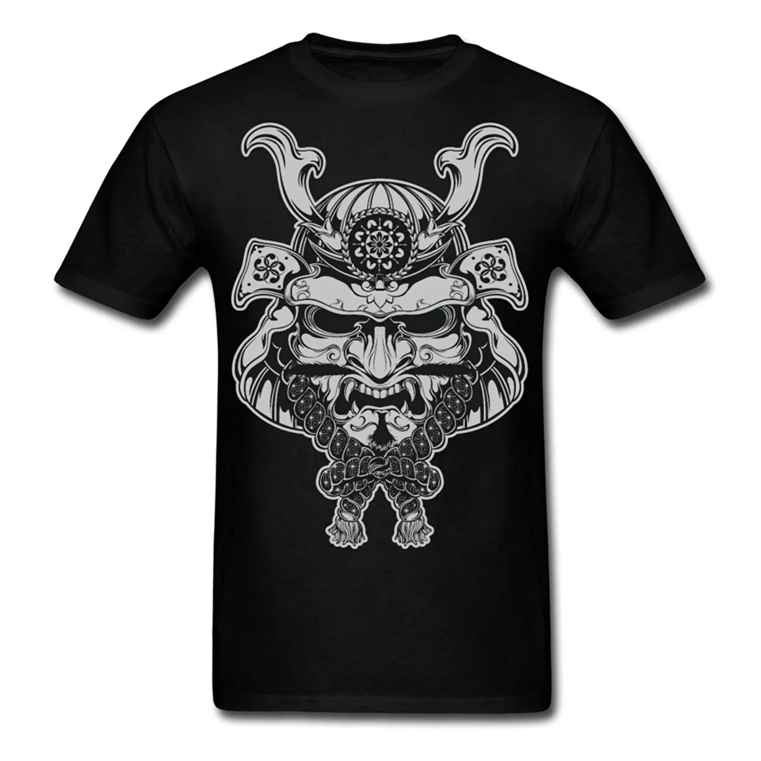 Самурай маска для мужчин футболка интересные рисунки дешевая распродажа 100%