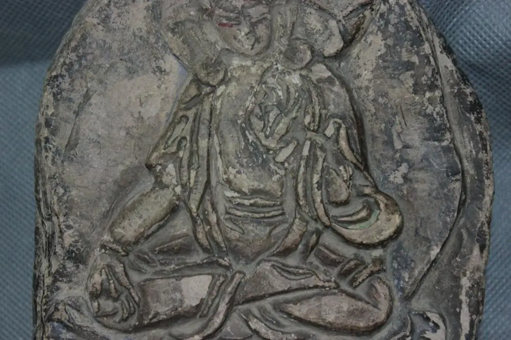 Китай античный Тибет Марни камень буддистская Белая Тара Будда статуя QQ EW | Дом и