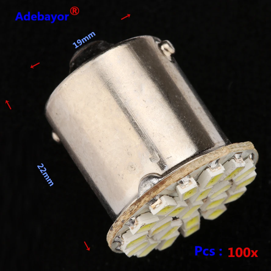 100 шт. 22 SMD 3014 led 1156 R10W P21W R5W 1206 автомобильный резервный сигнал обратного поворота
