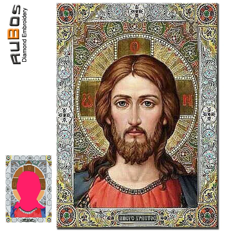 

RUBOS DIY 5D diamond painting cross stitch Religions Jesus God Icons diamond embroidery 3D crystal mosaic Pattern NEW home decor