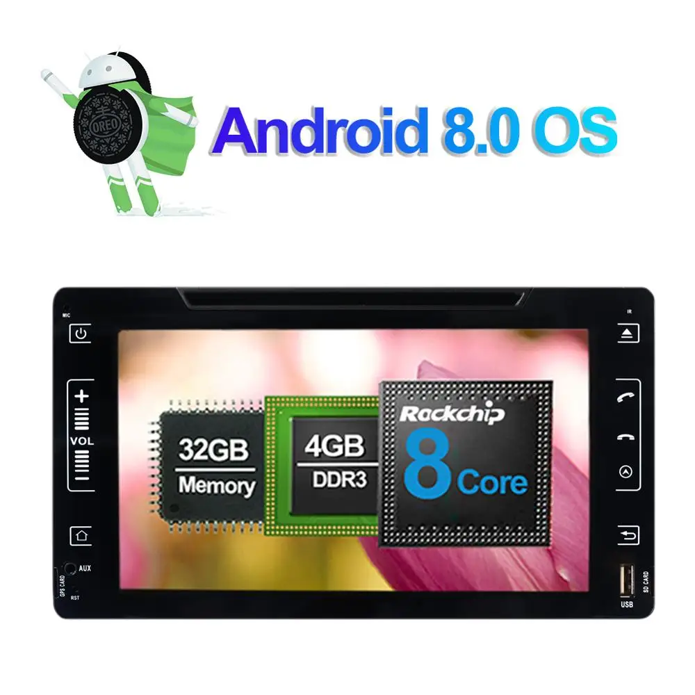 Android 8 0 Восьмиядерный автомобильный Радио стерео для Toyota Fortuner Innova Auris 2015 с CD DVD