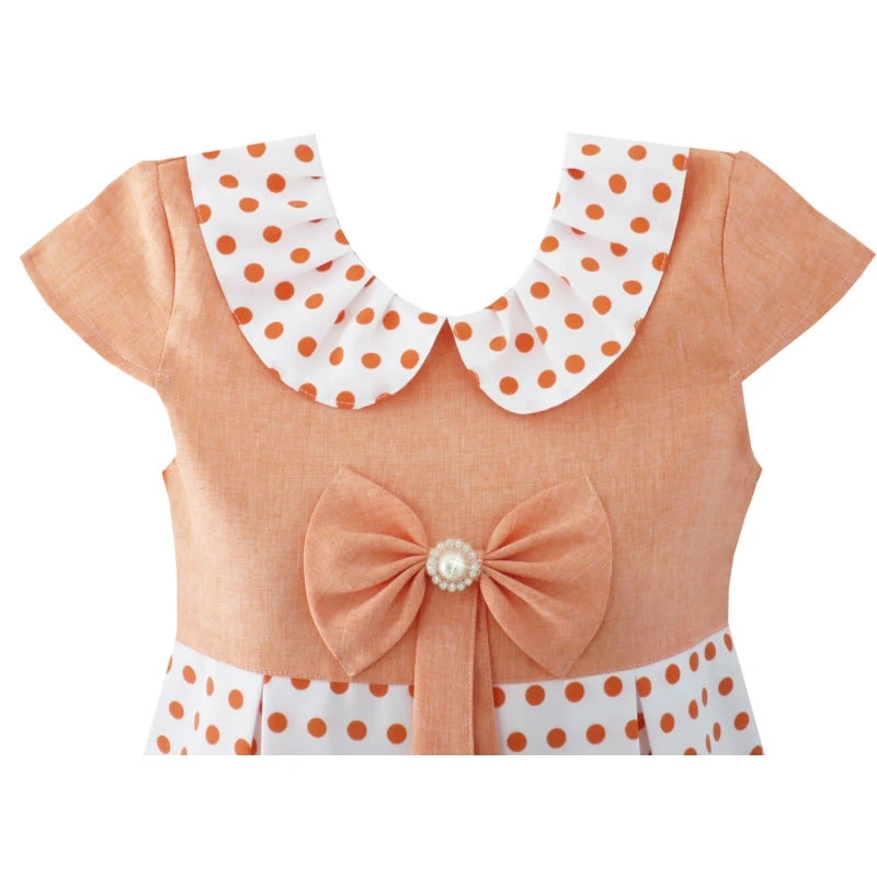 Sunny Fashion платья для девочек новогодние костюмы Полька Точка Школьная форма