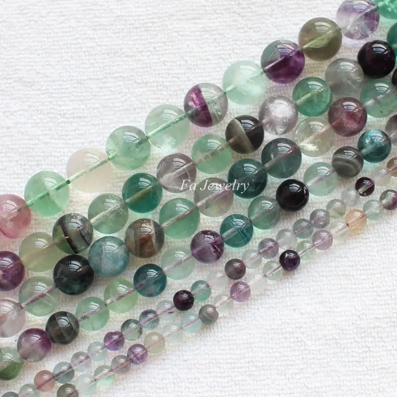 Натуральные разнообразные круглые бусины диаметром 6-14 мм для изготовления