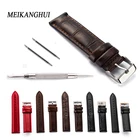 Ремешок кожаный для женских наручных часов, браслет с металлической пряжкой, 22 мм 20 мм 18 мм 16 мм 14 мм 12 мм