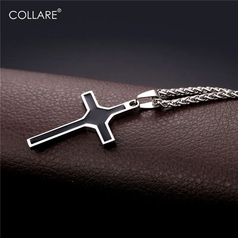 Ожерелья и подвески Collare Cross из нержавеющей стали с эмалью ожерелье Подвеска для