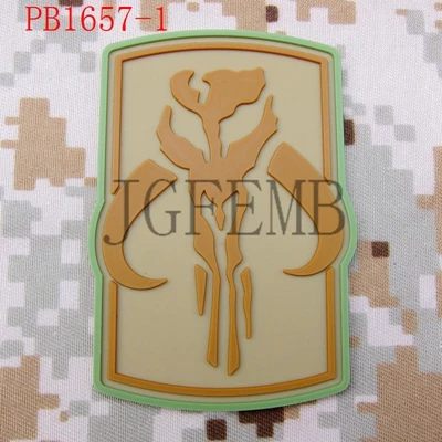 PB1657 Multicam Boba Фетт мандалориан банта охотник за головами тактический военный боевой дух Страйкбол 3D ПВХ патч - Цвет: PB1657 Multicam