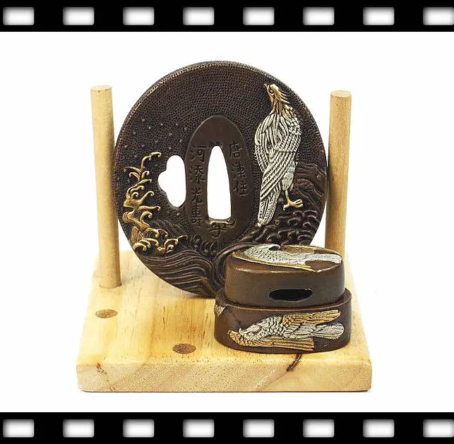 TFK038 самурайский Катана Орел и волна TSUBA фучи Кашира фитинги для DIY|eagle|fitting |
