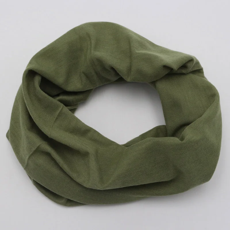 Army Green Сплошной цвет полиэстер Труба шейный шарф маска для лица бандана для мотоцикла, велосипеда повязка на голову платок простой головной платок Петля Шарф - Цвет: Army Green