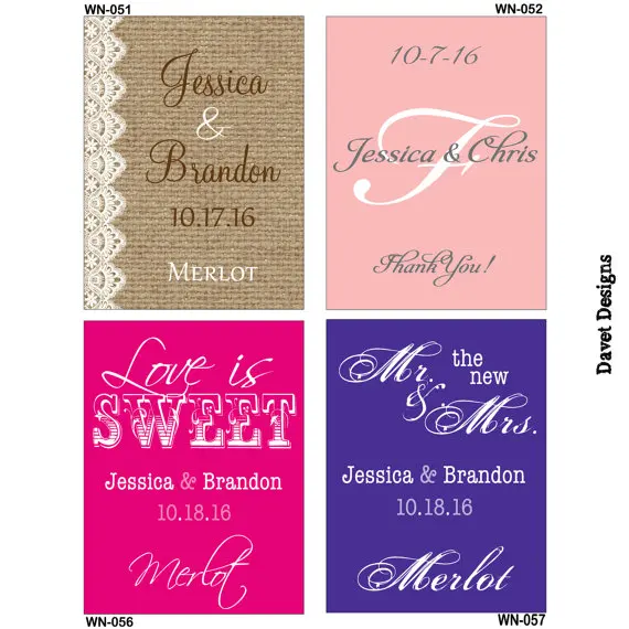 Персонализированные бутылки вина 3x4 дюйма фон под заказ с изображением