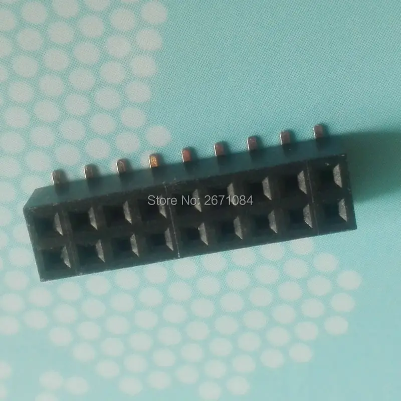 500pcs/Lot 2*9Pin Dual Row SMD 2.00mm Female Header Connector Strip For PCB Ardunio Insulator height 4.3 Gold Flash | Обустройство
